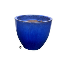 Vaso blu cobalto in ceramica