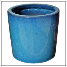 Vaso blu in ceramica da