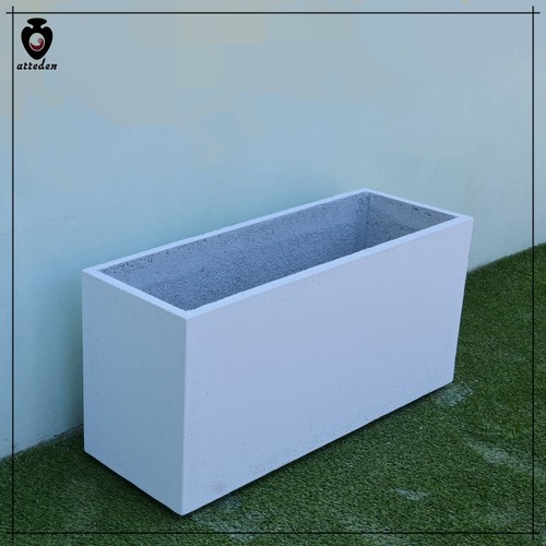 Vaso cemento bianco fioriera