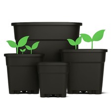 Vaso da fiori quadrato nero