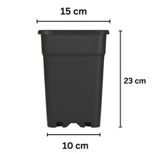 Vaso da fiori quadrato nero