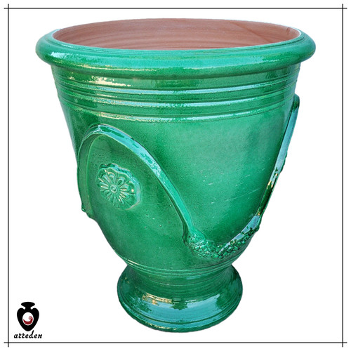 Vaso calice ceramica stile - vaso,